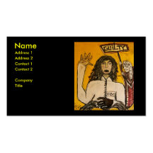 RASTA WITCH TRIALS GUILTY BUSINESS CARD TEMPLATE