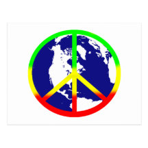 Rasta World Peace Postcard