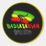 Rastarfarian Rights Logo Round Stickers