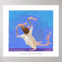 Rat art fun ribbon dancing - Rhythmic Gymnastics Print