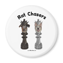 Rat Chasers Chess Dogs Magnet