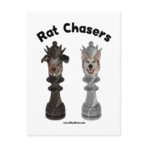Rat Chasers Chess Dogs Postcards