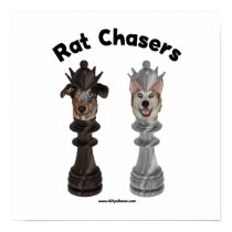 Rat Chasers Chess Dogs Print