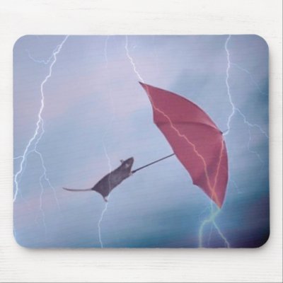 Rat In A Storm Mousepad by heartniki