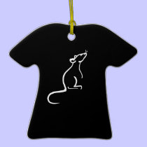 Rat logo T-shirt Ornament ornaments