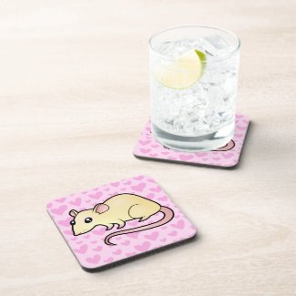 Champagne Rat Love Coaster Cute Cartoon Champagne Rat Love Coasters