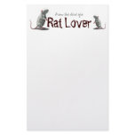 Rat Lover Stationary Custom Stationery