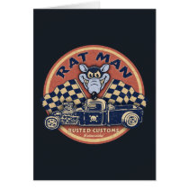 Rat Man Rusted Customs Greeting Card