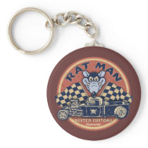 Rat Man Rusted Customs Keychains