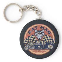 Rat Man Rusted Customs Keychains