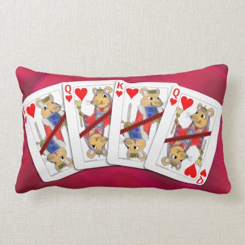 Rat Playing Cards Pillow throwpillow