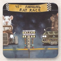 Rat Race cork coasters