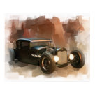 postcard - Rat Rod Art Print/Poster