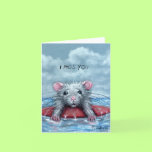 Rat Sad Surfer, I Miss You Note Card