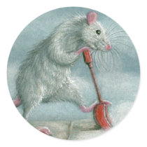 Rat shoveling snow stickers