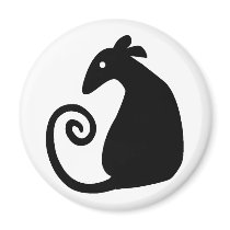 Rat Silhouette magnet by RattyratCindy Rat Silhouette magnet