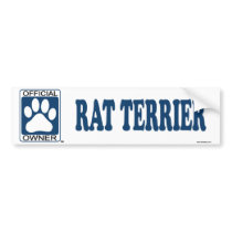 RAT TERRIER_Blue bumper stickers by GenuineDogOwner RAT TERRIER_Blue bumper stickers