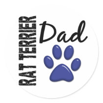 Rat Terrier Dad 2 stickers