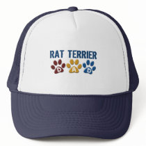 RAT TERRIER Dad Paw Print 1 hats