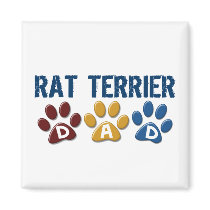 RAT TERRIER Dad Paw Print 1 magnets
