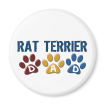 RAT TERRIER Dad Paw Print 1 magnets