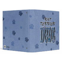 Rat Terrier DUDE 3 Ring Binder