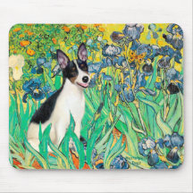 Rat Terrier - Irises Mouse Pads