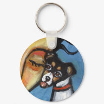 Rat Terrier kiss keychains