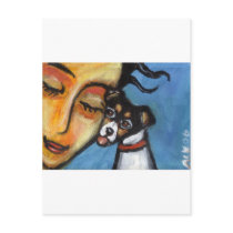 Rat Terrier kiss postcards