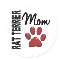 Rat Terrier Mom 2 Round Sticker