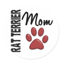 Rat Terrier Mom 2 stickers