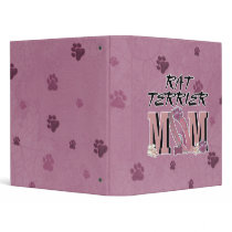 Rat Terrier MOM 3 Ring Binder