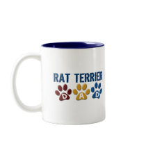 RAT TERRIER Mom Paw Print 1 mugs
