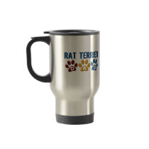 RAT TERRIER Mom Paw Print 1 mugs by poochloverstuff RAT TERRIER Mom Paw Print 1 mugs