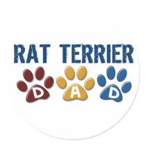 RAT TERRIER Mom Paw Print 1 stickers