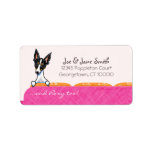 Rat Terrier Pink Couch Custom Pet Name labels