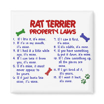 RAT TERRIER Property Laws 2 magnets