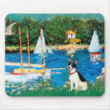 Rat Terrier - Sailboats Mouse Pads