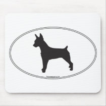 Rat Terrier Silhouette mousepads