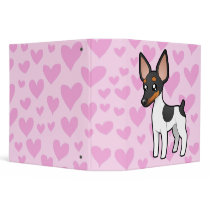 Rat Terrier / Toy Fox Terrier Love 3 Ring Binders
