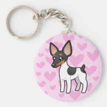 Rat Terrier / Toy Fox Terrier Love Keychains