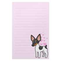 Rat Terrier / Toy Fox Terrier Love Custom Stationery