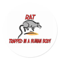 Rat trapped in a human body stickers