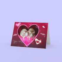 Rat Valentine Card red