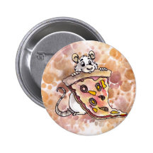 Rat with Pizza Button