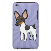 Rata Terrier del dibujo animado/fox terrier de jug Barely There iPod Coberturas