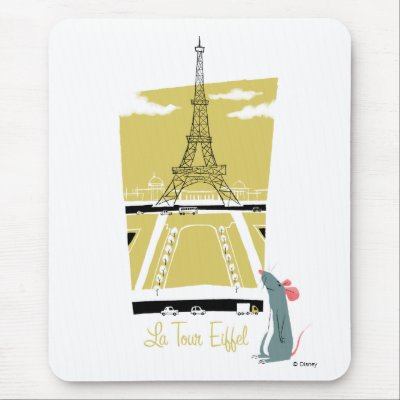 Ratatouille "La Tour Eiffel" Eiffel Tower vitage mousepads