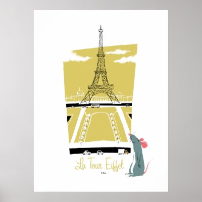 Ratatouille "La Tour Eiffel" Eiffel Tower vitage posters