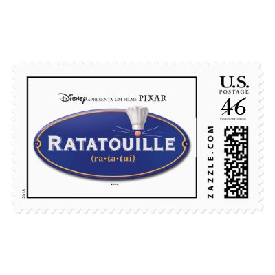 Ratatouille Movie logo Design Disney postage