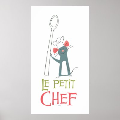 Ratatouille Remy vintage standing with spoon posters